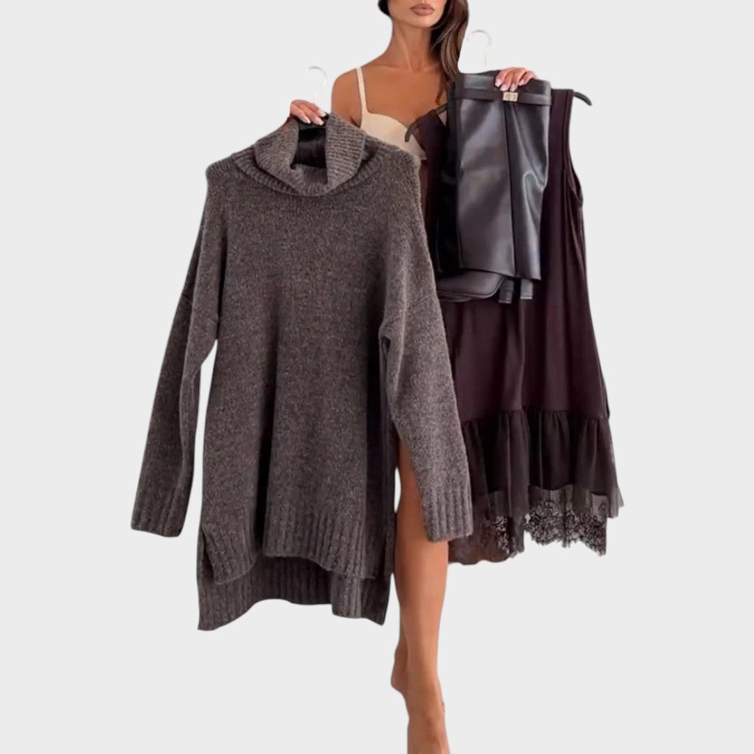 Conjunto Marbella- Suéter e vestido