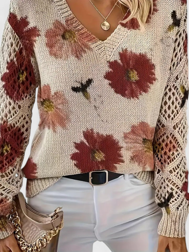 Aurélie | Suéter elegante com estampa floral