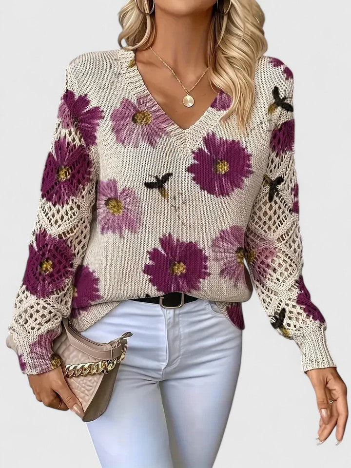 Aurélie | Suéter elegante com estampa floral