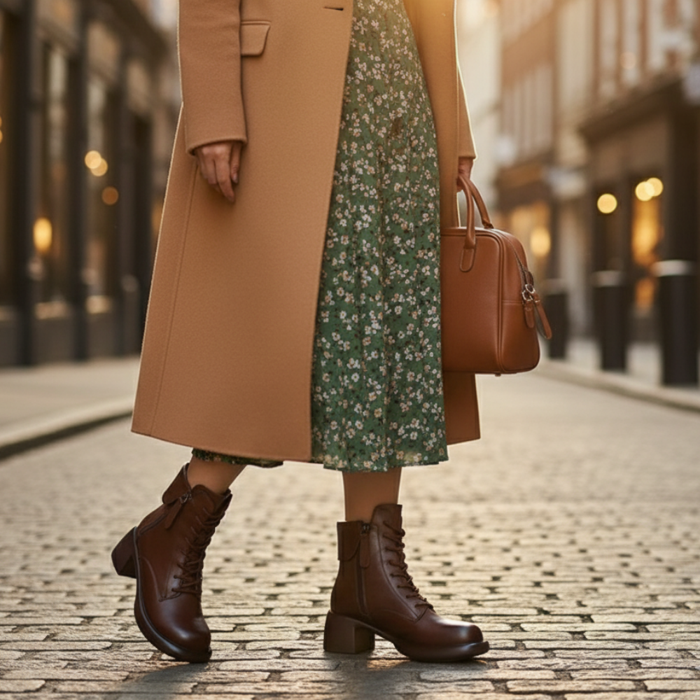 Dora – Botas retro forradas com pelo interior