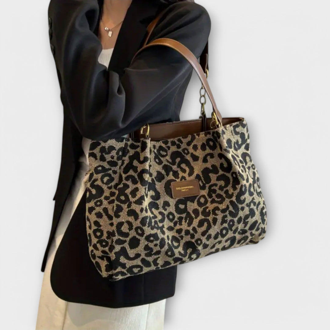 Eline - Bolsa de Lona de Leopardo