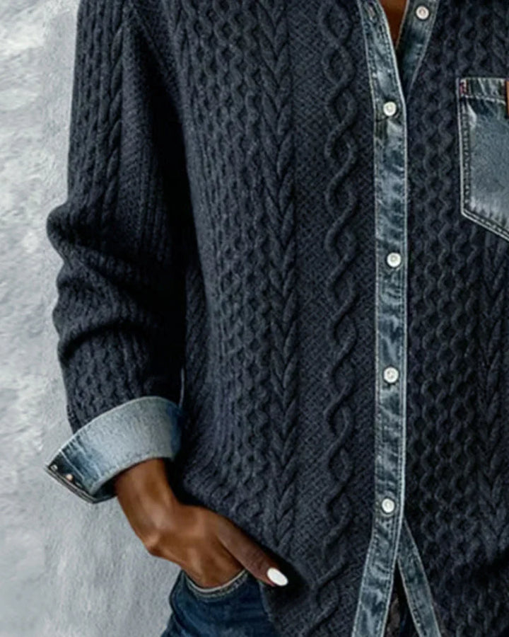 Simone | Camisa de Patchwork em Denim