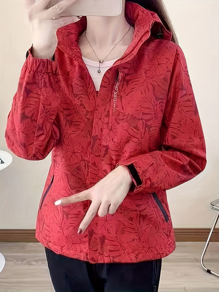 Casaco Windy  com Padrão Tropical Impermeável