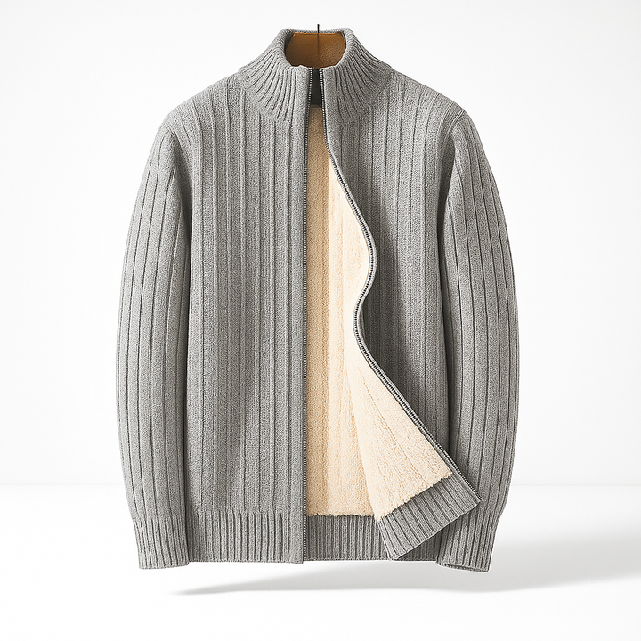 Jacob | Cardigan com Zíper em Cashmere Luxuoso