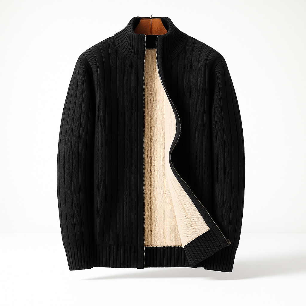 Jacob | Cardigan com Zíper em Cashmere Luxuoso