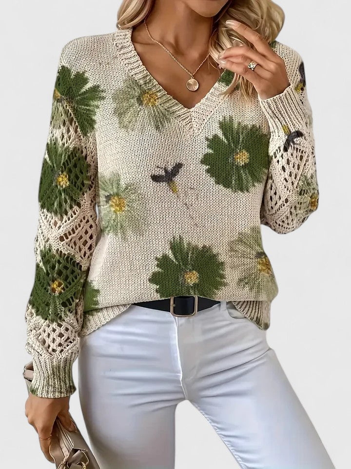 Aurélie | Suéter elegante com estampa floral