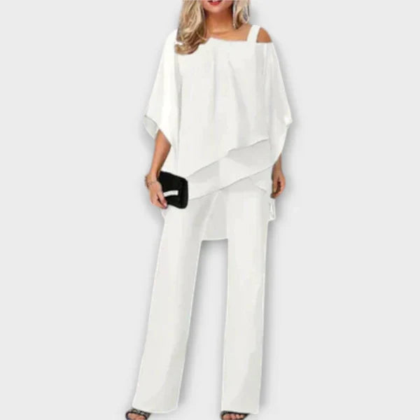 Conjunto de chiffon para a noite