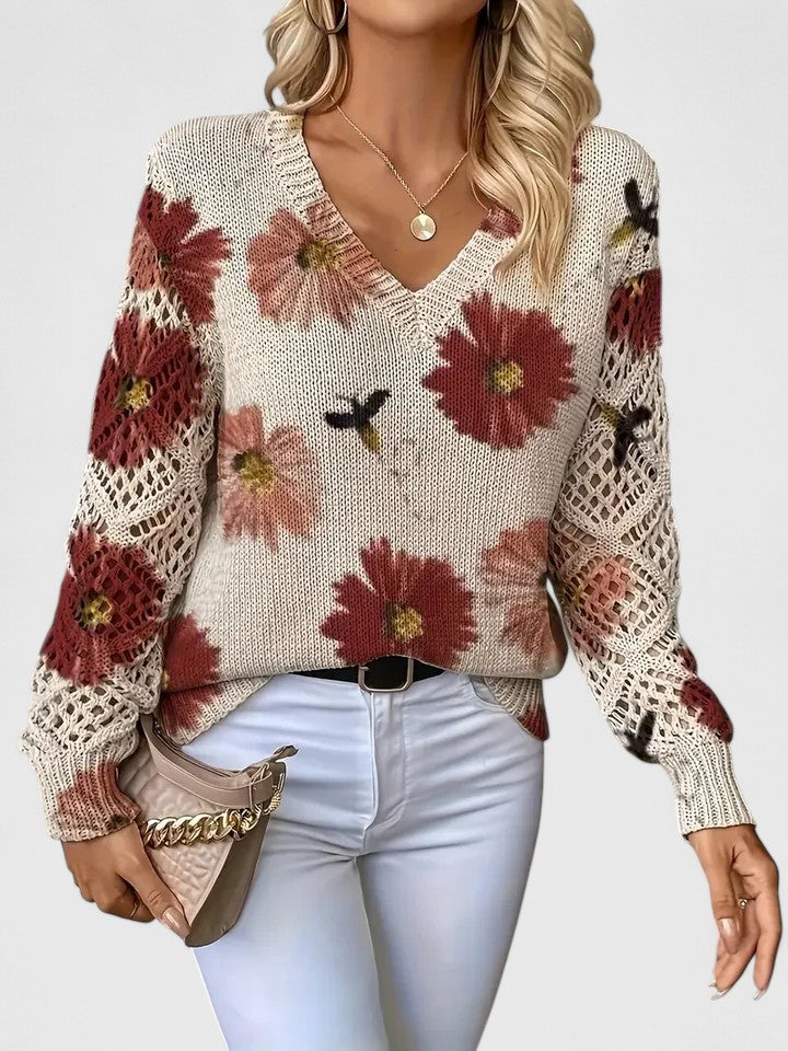 Aurélie | Suéter elegante com estampa floral