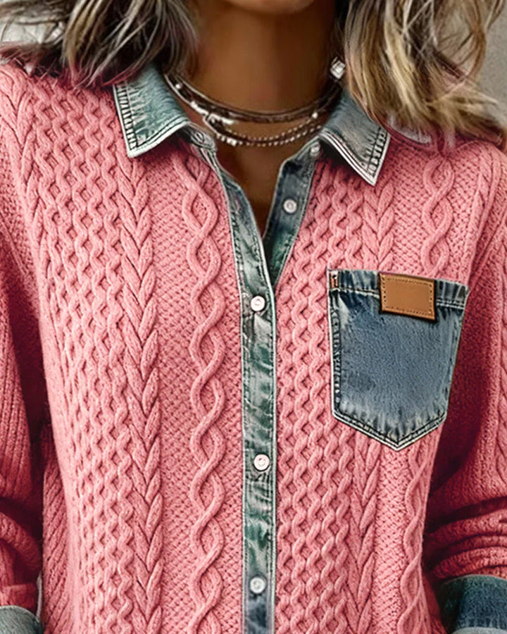 Simone | Camisa de Patchwork em Denim