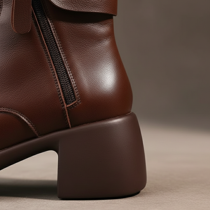 Dora – Botas retro forradas com pelo interior