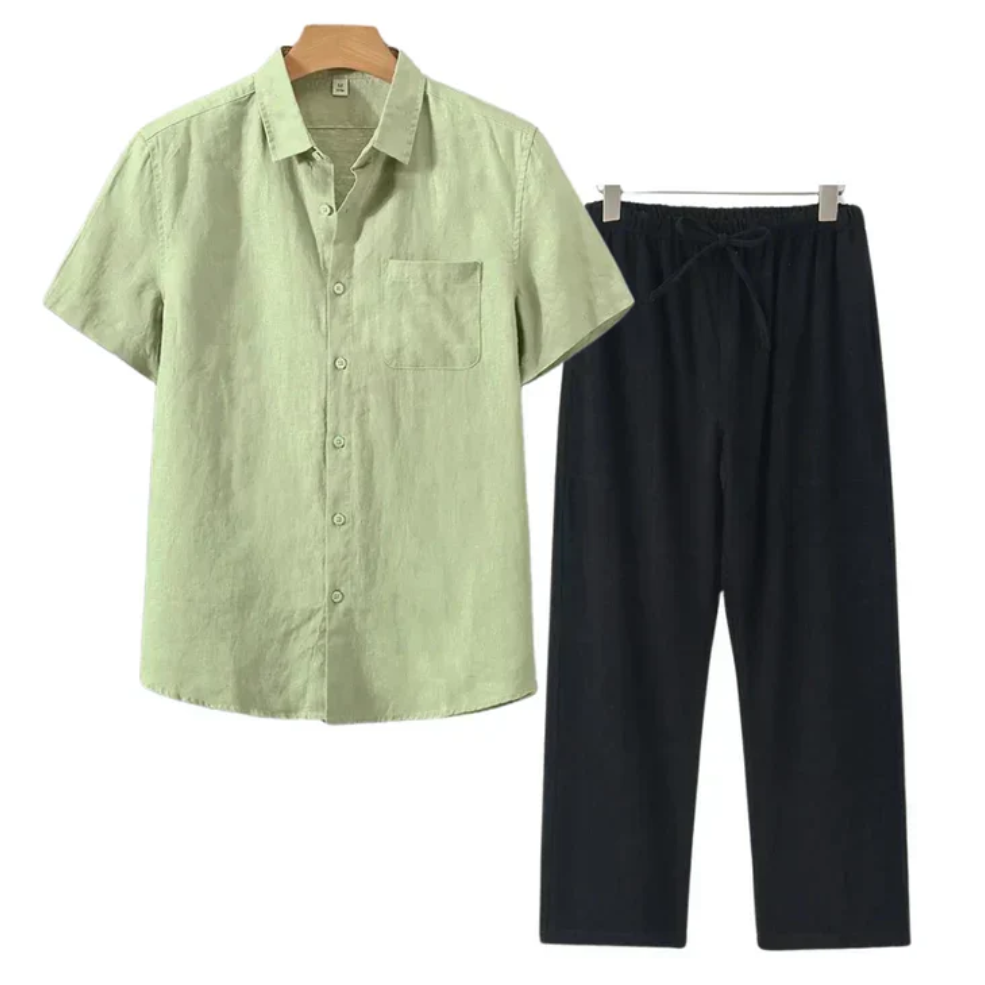 Conjunto de Linho Torino de Manga Curta