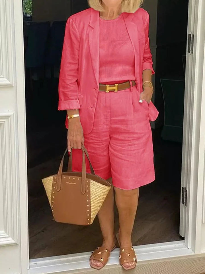 Leontina - Conjunto de Blazer e Calções de Alças