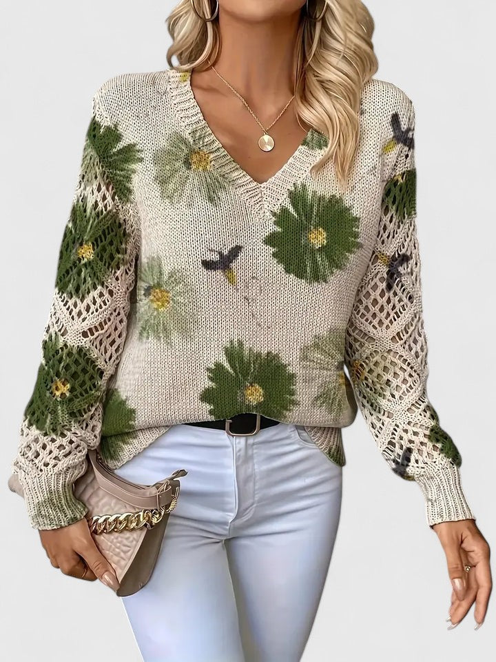 Aurélie | Suéter elegante com estampa floral