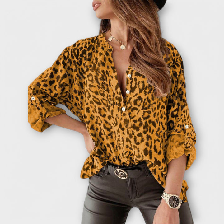 Blusa Trendy com Estampa de Leopardo