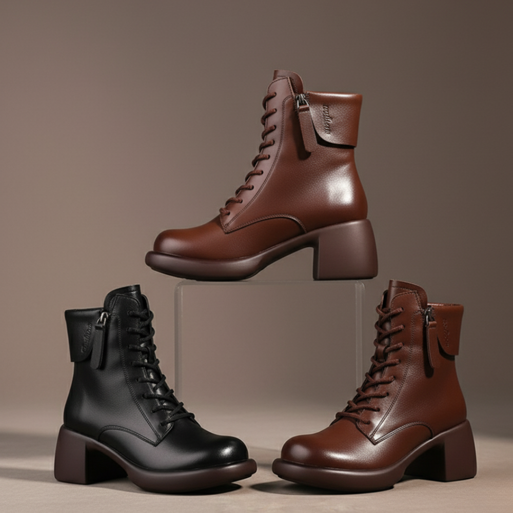 Dora – Botas retro forradas com pelo interior