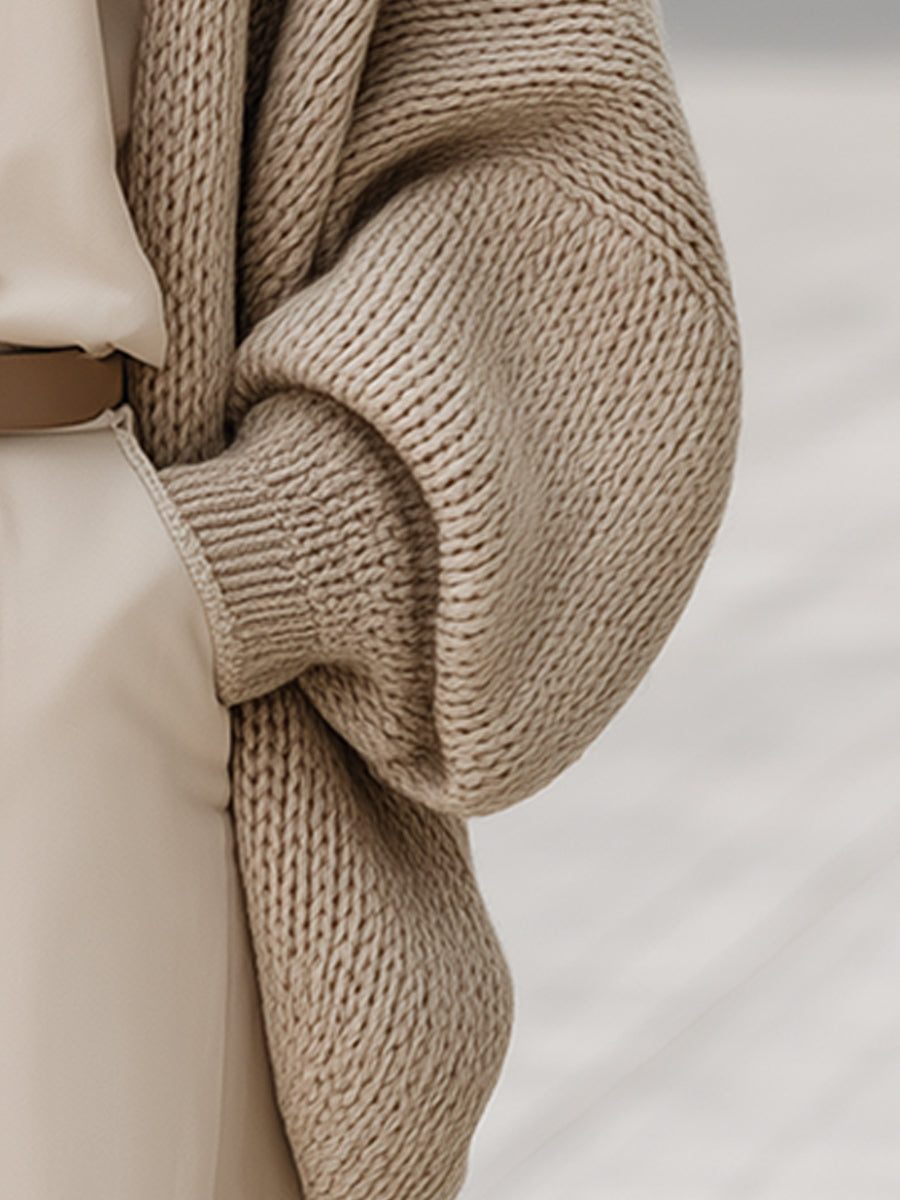 Alina - Cardigan de Malha Oversized Luxe