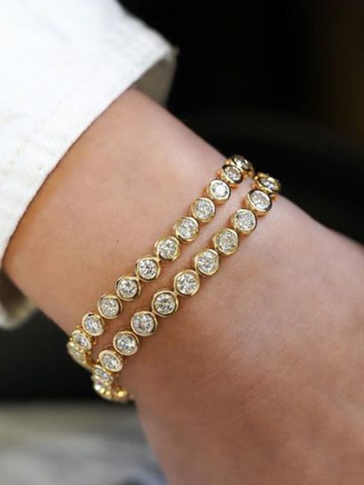 Pulseira de Tênis com Bezel Alba