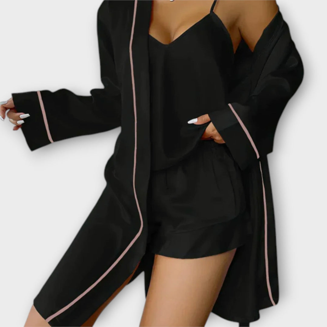 Conjunto de Pijama Confortável 3 Peças