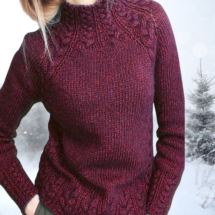 Marijke | Suéter elegante de gola alt