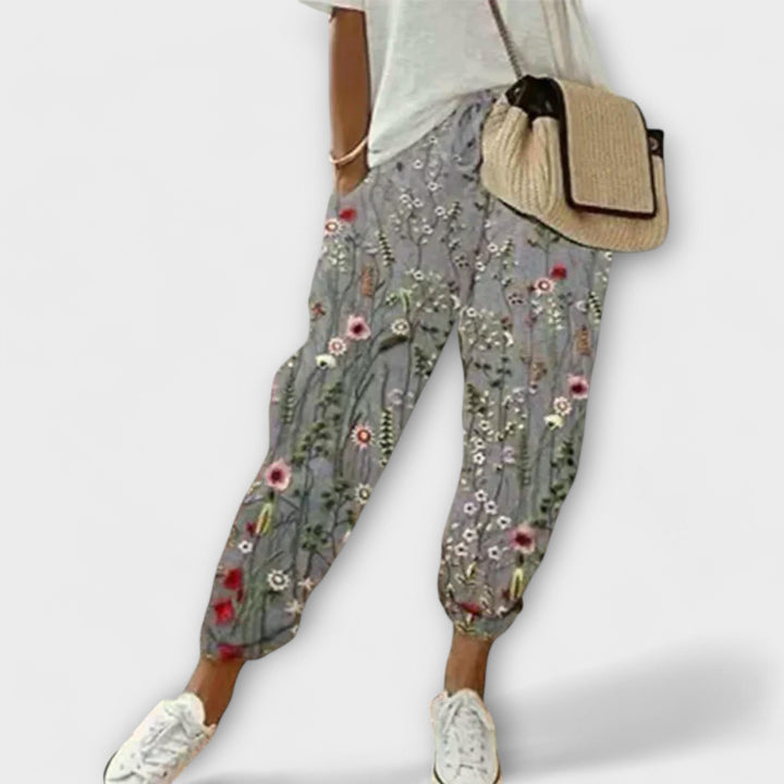 Calça Confortável de Algodão e Linho