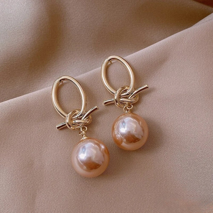 Brincos de Pérola Dourada