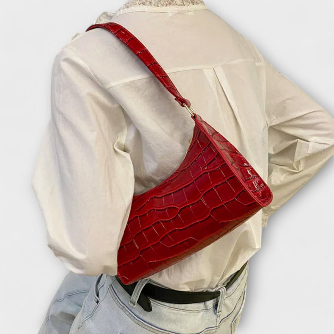 Eline. Bolsa de Couro Brilhante