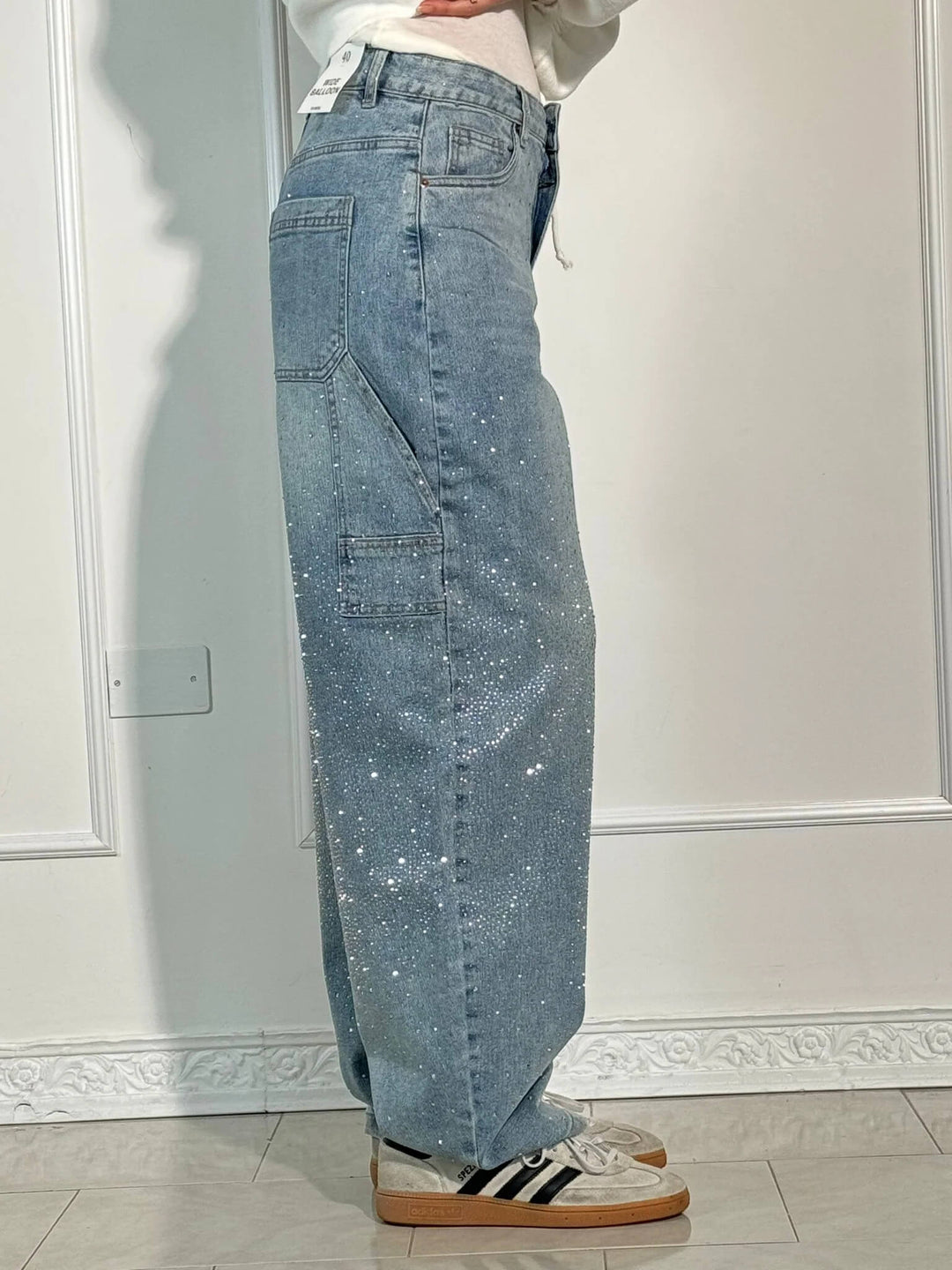 Jeans brilhantes, casuais e confortáveis