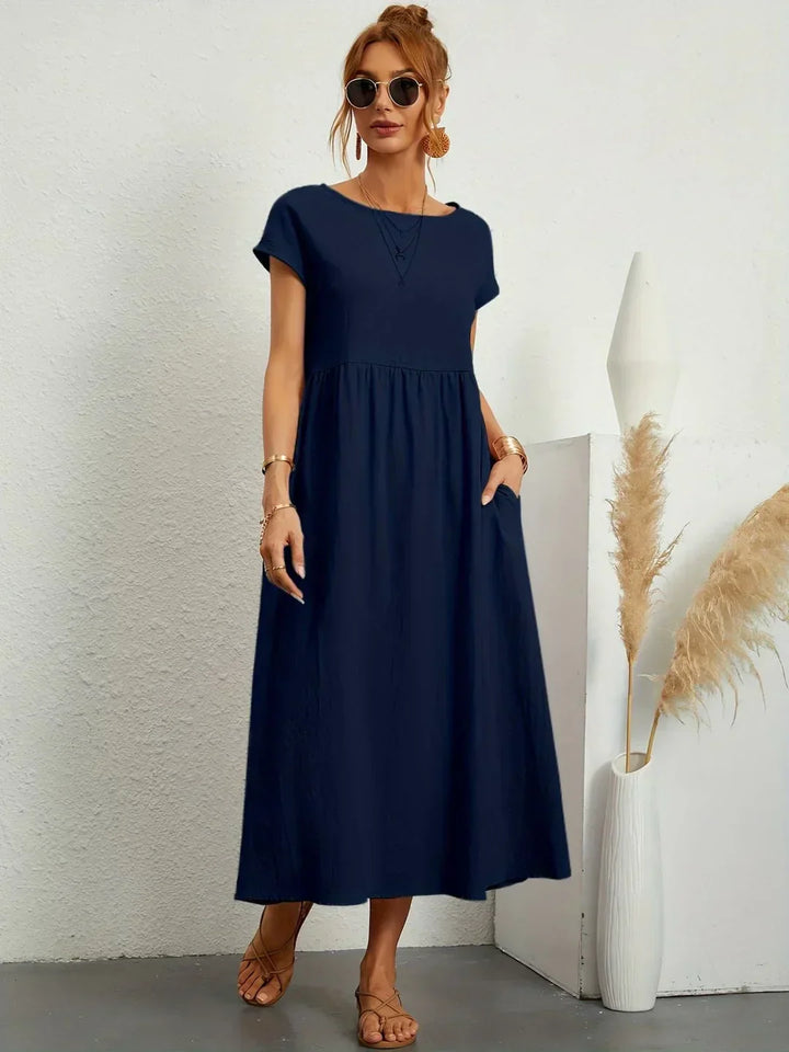 Gabrielle™ — Vestido midi fluido de elegância atemporal