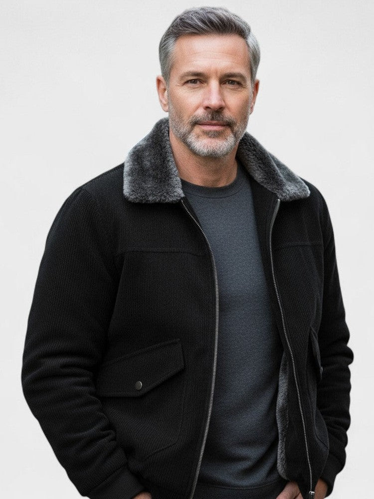 Norbert™ | Bomberjacke com gola de fleece sintético