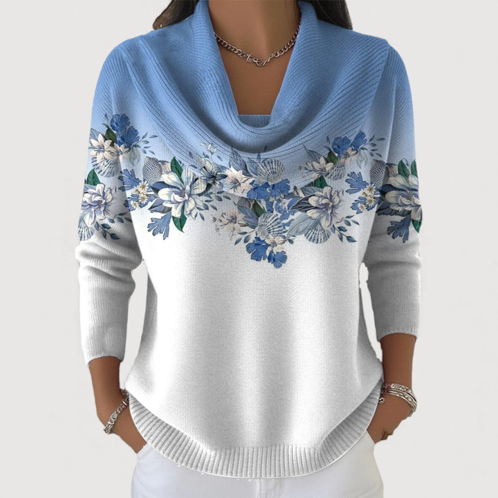 Amor | Camisola floral com gola suave