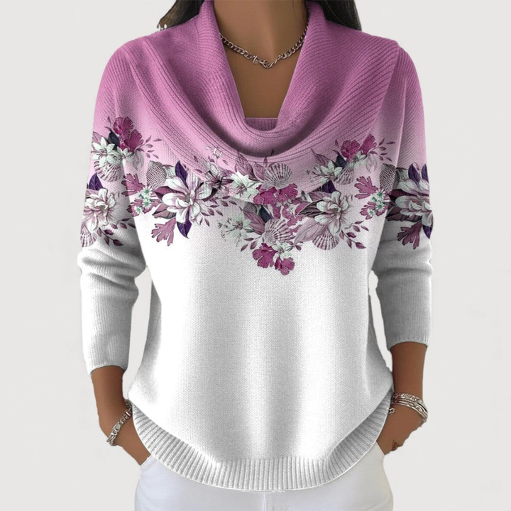 Amor | Camisola floral com gola suave