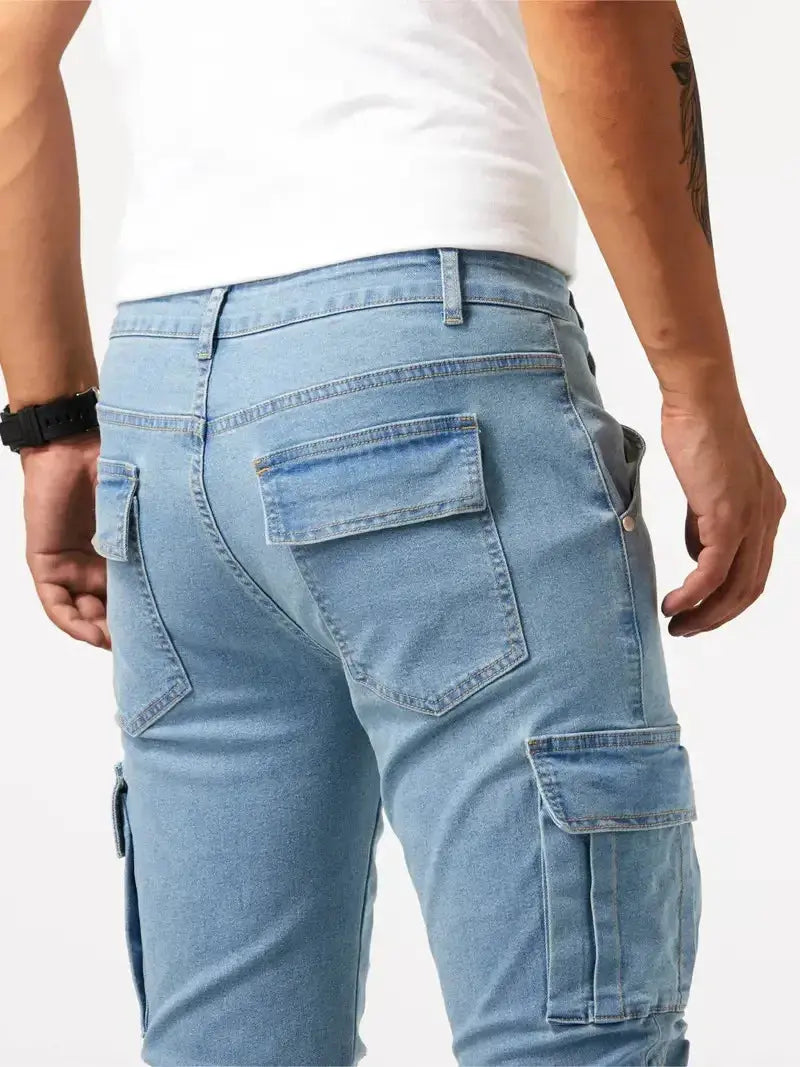 Calça Cargo Belmont de Sarja Denim