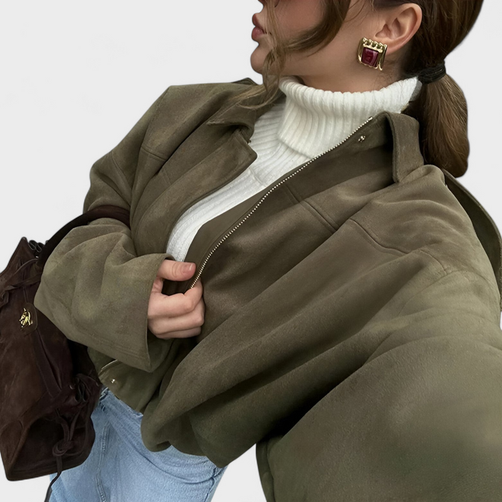 Aurora - Casaco Bomber em Camurça