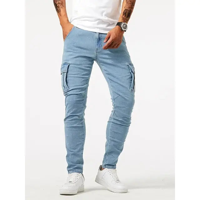 Calça Cargo Belmont de Sarja Denim