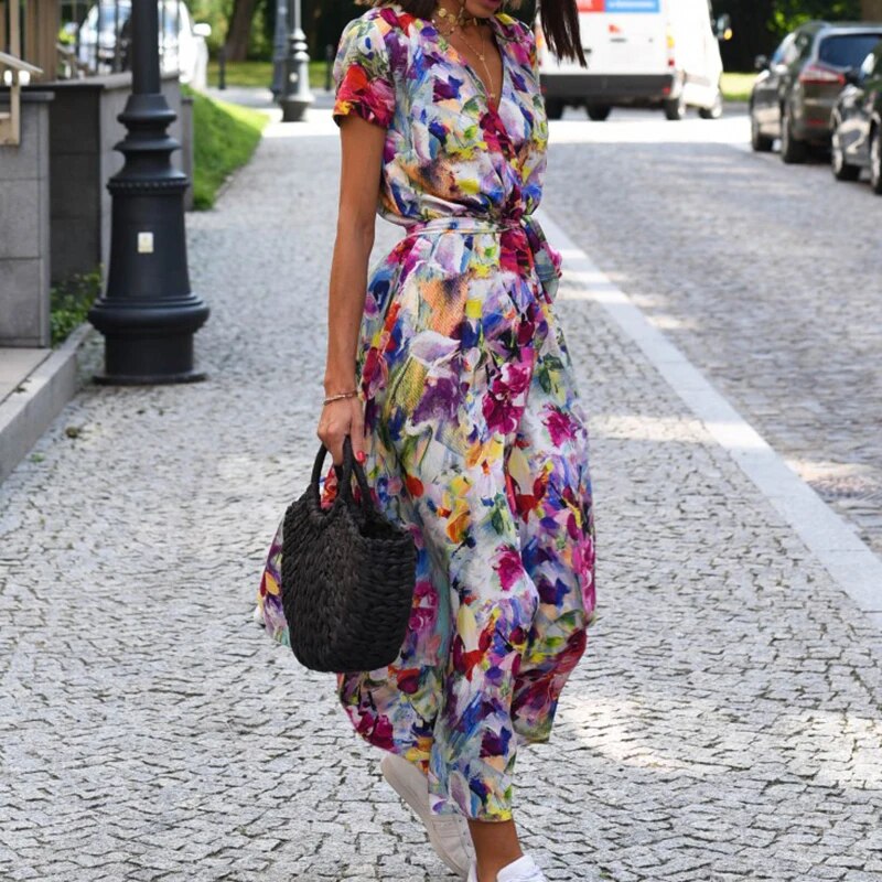Anna™ Vestido de Muher estampado floral primavera/verão