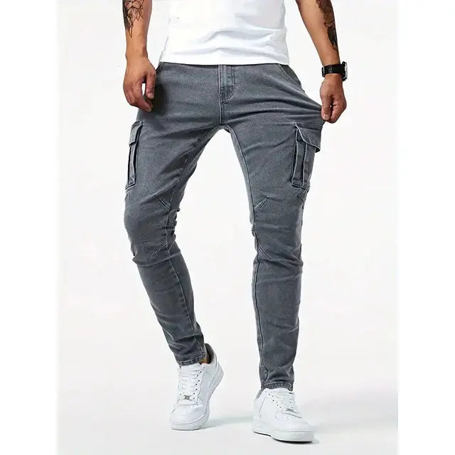 Calça Cargo Belmont de Sarja Denim