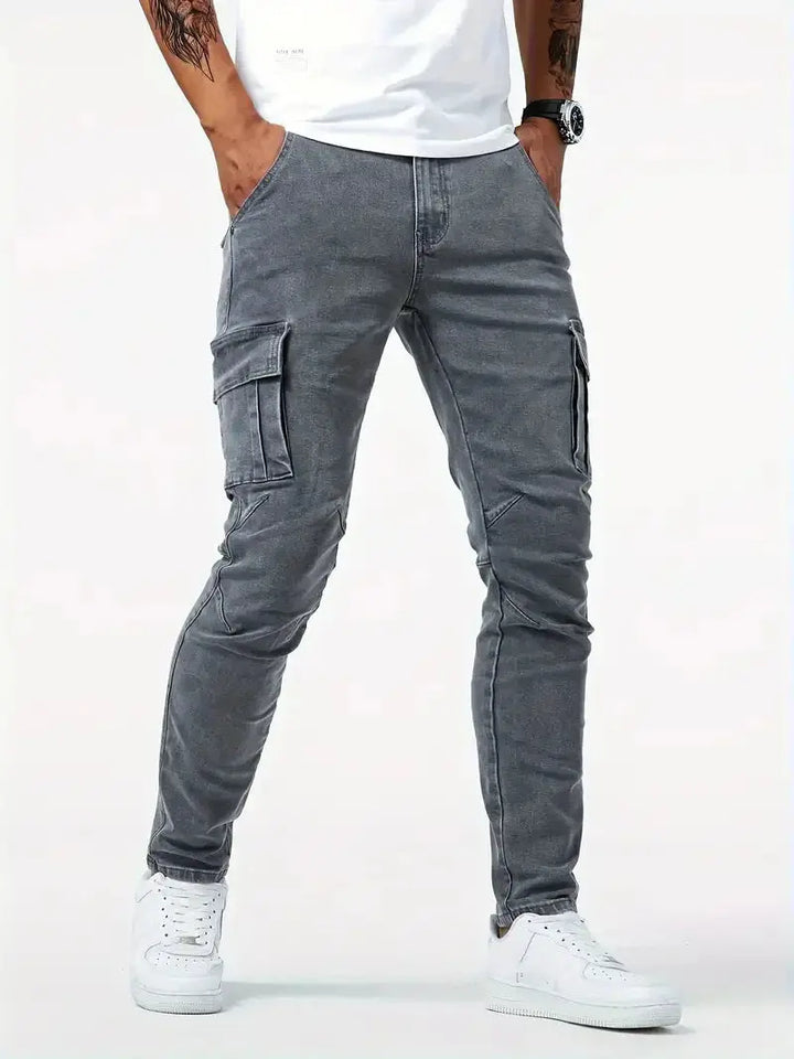 Calça Cargo Belmont de Sarja Denim