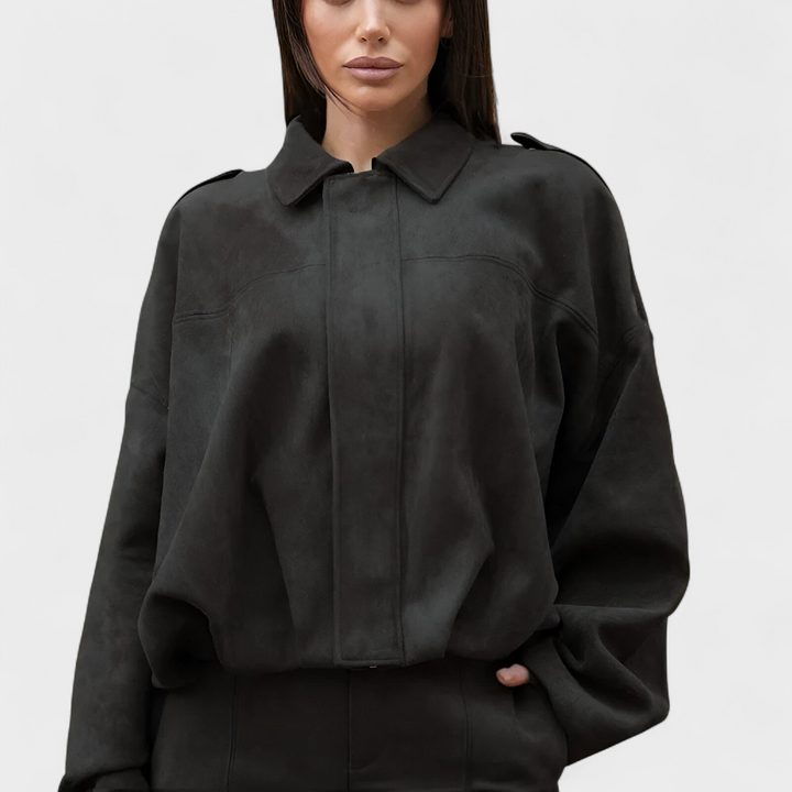 Aurora - Casaco Bomber em Camurça