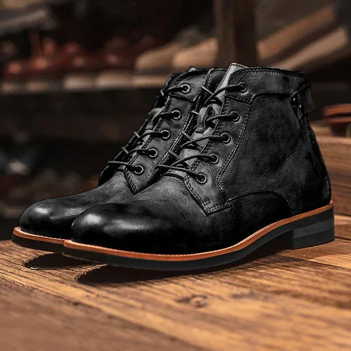 Botas de Couro Lace-up Clinton Adams
