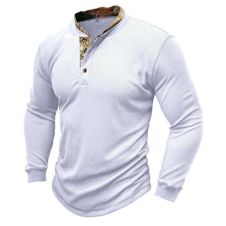 Polo Henley de Manga Longa