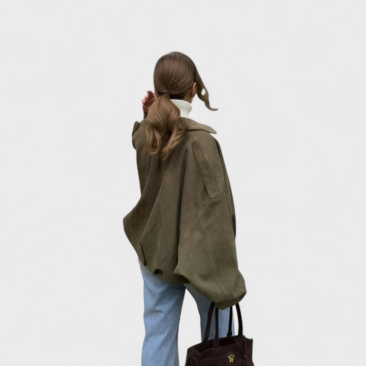 Aurora - Casaco Bomber em Camurça