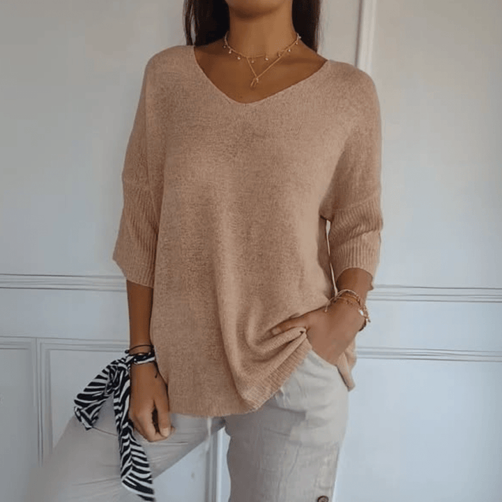 Anna | Top de malha com decote em V