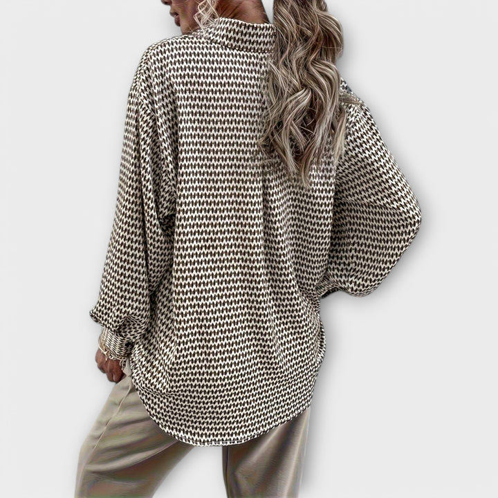 Ashley - Blusa Vintage de Manga Longa