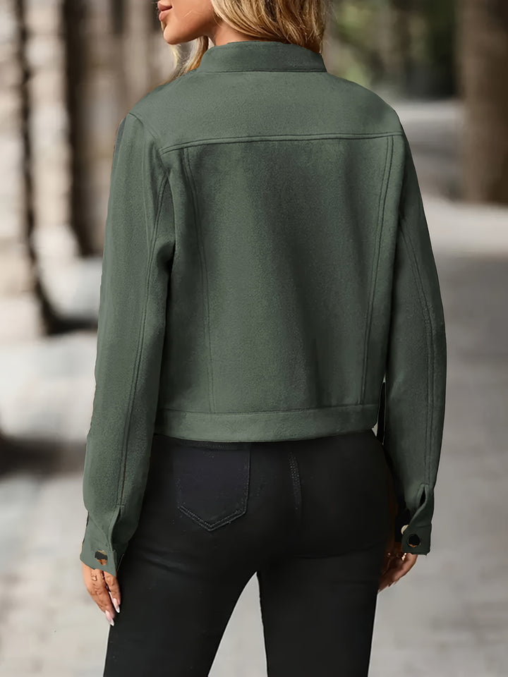 Casaco Slavica Vintage com Mangas Longas e Botões à Frente