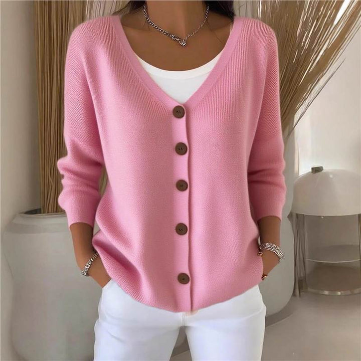 Liana - Casaco de malha macio e versátil