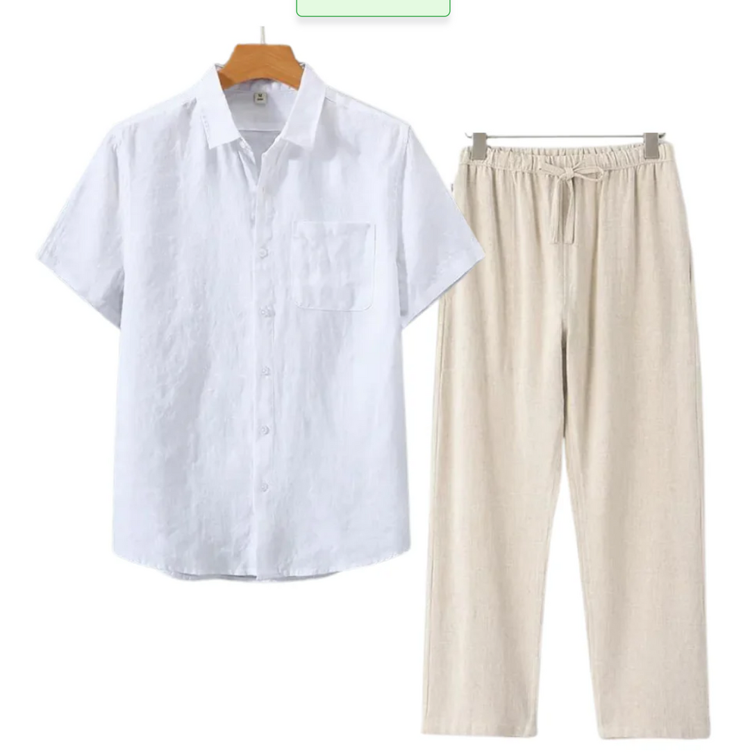 Conjunto de Linho Torino de Manga Curta