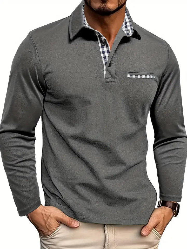 Polo Matteo Long Sleeve – Elegância Casual com Conforto Moderno