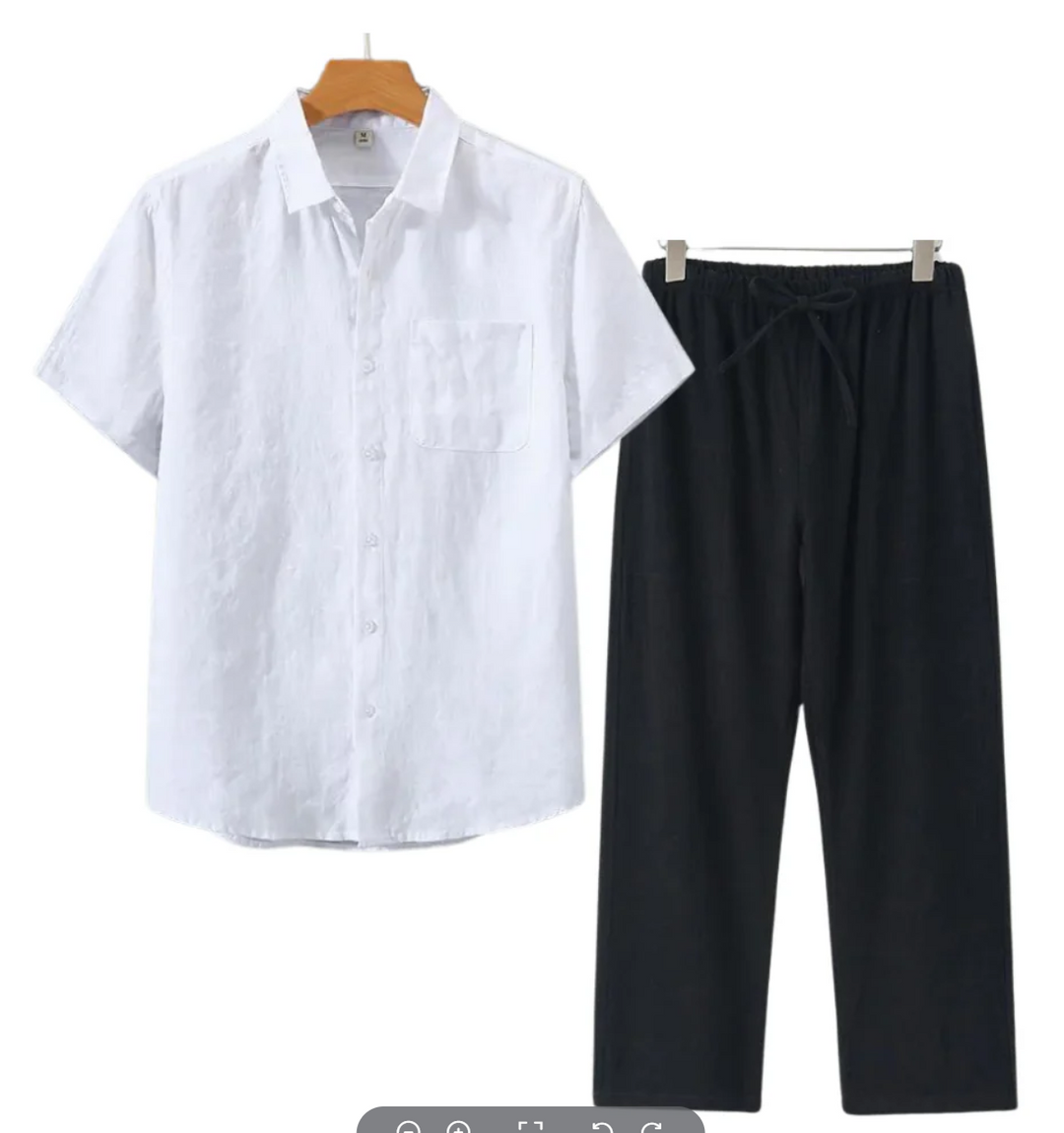 Conjunto de Linho Torino de Manga Curta