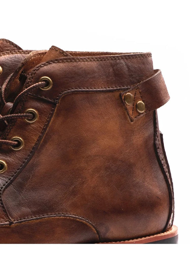 Botas de Couro Lace-up Clinton Adams