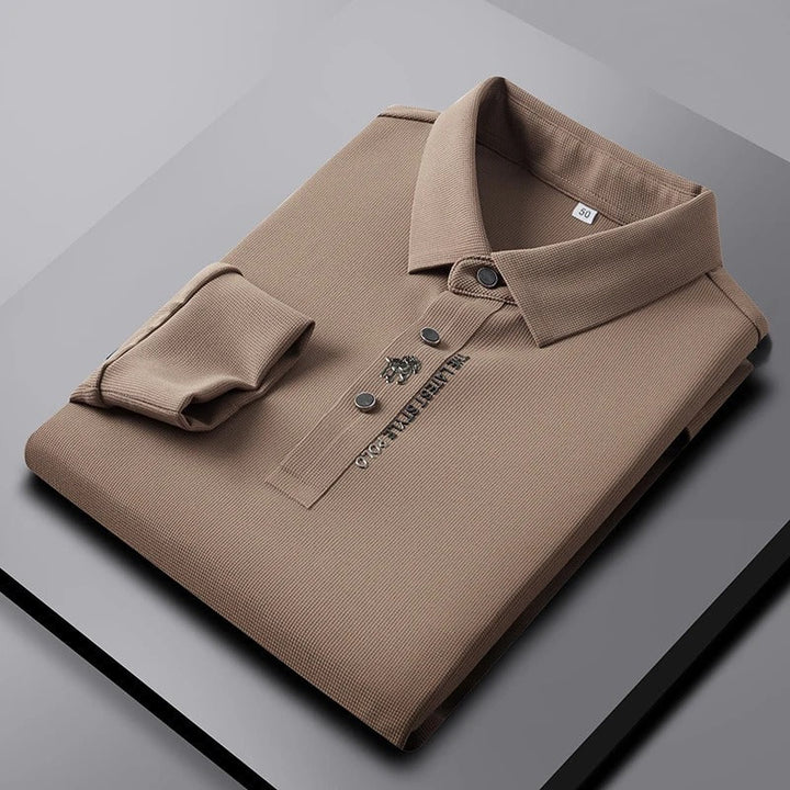 Polo de Seda Premium Barcciano de Manga Longa